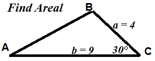 Vilkårlige trekanter Ikke alle trekanter er retvinklede. Følgende formler gælder for enhver trekant ABC uanset om den er retvinklet eller ej.