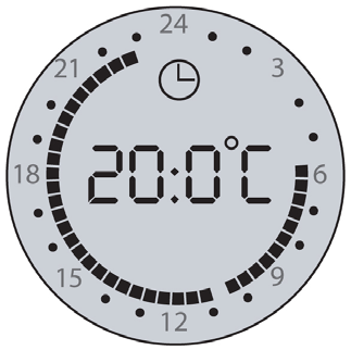 Brugervejledning - Devireg 550 Slå timerfunktion til/fra Når timerfunktionen til perioder med temperatursænkning (fx om natten) er slået til, vises et timersymbol (ur) øverst på displayet.