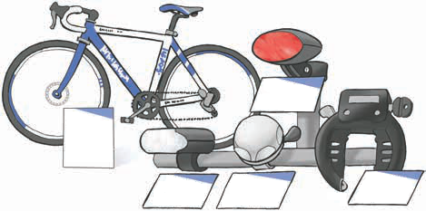 1 Cykeltyveri og forsikring Asger har fået stjålet sin cykel. På tegningen kan du se priser for en ny cykel og ekstra udstyr til cyklen. Cykel 3499 kr. Baglygte 349 kr.