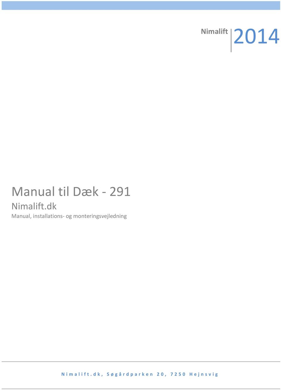 dk Manual, installations- og
