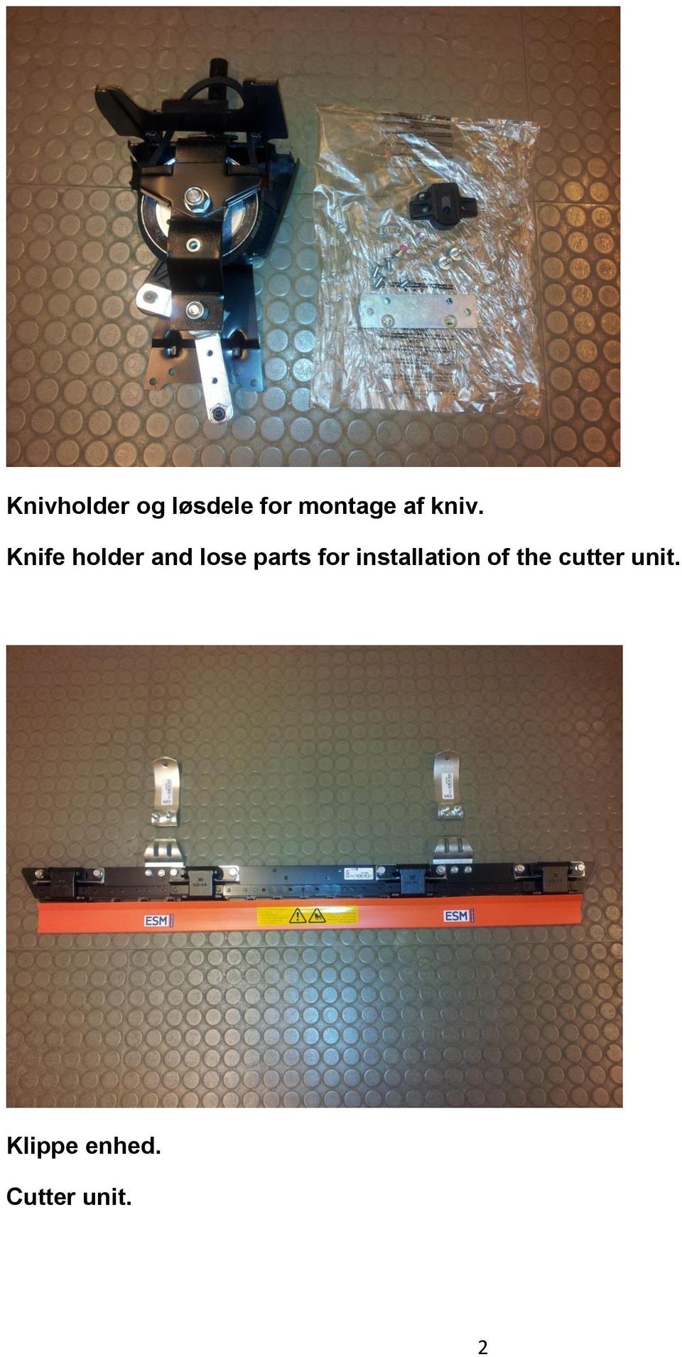 Knife holder and lose parts for