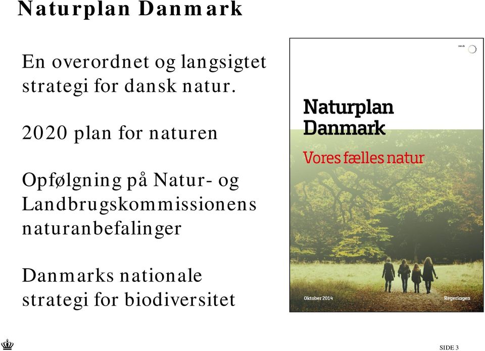 2020 plan for naturen Opfølgning på Natur- og