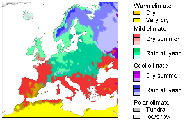Forventede klimaforhold omkring år 2080 Kilde: Jylhä (2007).