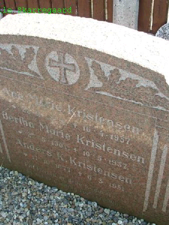 Side 1 af 5 1st Generationer 1. døde på en ukendt dato. Han giftede sig med Karen Pedersen. Børn af og Karen Pedersen 2. Ane Marie Christensen [Lauridsen] blev født den Maj 22 1879 i S.