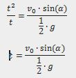 Katevidde y (t) = v 0 * in(α) * t 1 2 * g * t 2 K atevidde, eller i vore tilfælde x(t), o nævnt tidligere å er t en variable, o kan hjælpe o ed at finde x, og y på betete tidpunkter.