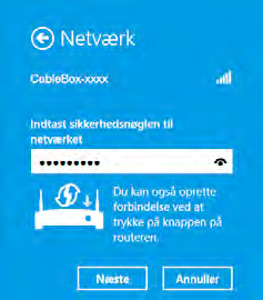 . Klik på ikonet for trådløst netværk i nederste højre hjørne af
