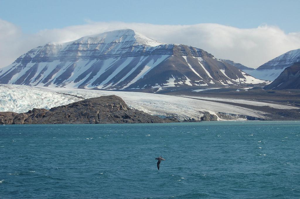 Opgave 7/20 Verdenshavet stiger Et varmere klima får vandstanden i havene til at stige. Svalbard, Norge. Kaare Øster Hvad er de to vigtigste grunde til stigningen?