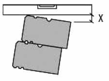 Hældning Lock-Block mure kan opsættes på 2 forskellige måder. Lodret mur: 1. skifte sættes vandret og de øvrige blokke sættes oven på hinanden. Det giver en lodret mur.