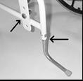 Forhjulene kan stilles i en højde, der afviger en (1) indstilling fra baghjulene.