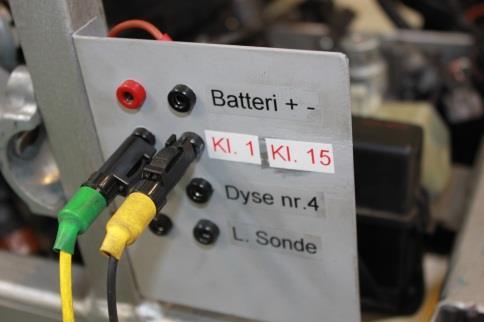 Udmåling af primær kreds med FSA tester: FSA tester tilkobles motor med: grøn ledning til kl. 1 Gul ledning til kl.