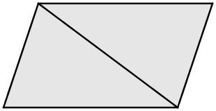 Rød: Herons formel, da alle tre sidelængder kendes. Blå: Arealformlen A = 1 h gg, da h og g kendes. 2 Orange stumpvinklet: A = 1 h gg, da h og g kendes.