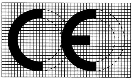BILAG III CE mærkning CE-overensstemmelsesmærkningen består af bogstaverne»ce«i overensstemmelse med nedenstående model: Hvis CE-mærkningen formindskes eller forstørres, skal modellens