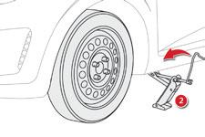 Problemløsning Efter udskiftning af hjul Kontroller hurtigt tilspændingen af hjulboltene samt nødhjulets dæktryk,