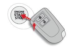 Kørsel Stop med elektronisk nøgle Nødstart F Stands bilen. F Med manuel gearkasse: Sæt gearstangen i frigear. F Med en ETG-gearkasse: Sæt gearvælgeren på N.