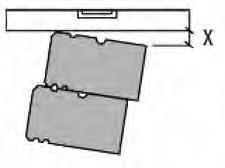 Hældning Lock-Block mure kan opsættes på 2 forskellige måder. Lodret mur 1. skifte sættes vandret og de øvrige blokke sættes oven på hinanden. Det giver en lodret mur.