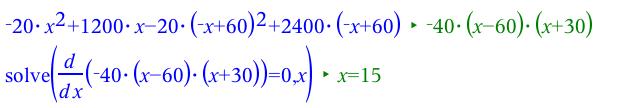 b) Vi indtegner begrænsningsområdet for: 2x +2y 120 30x +10 y 1600 x 0 y 0. Da centrum ligger uden for begrænsningsområdet, bestemmer vi vha.