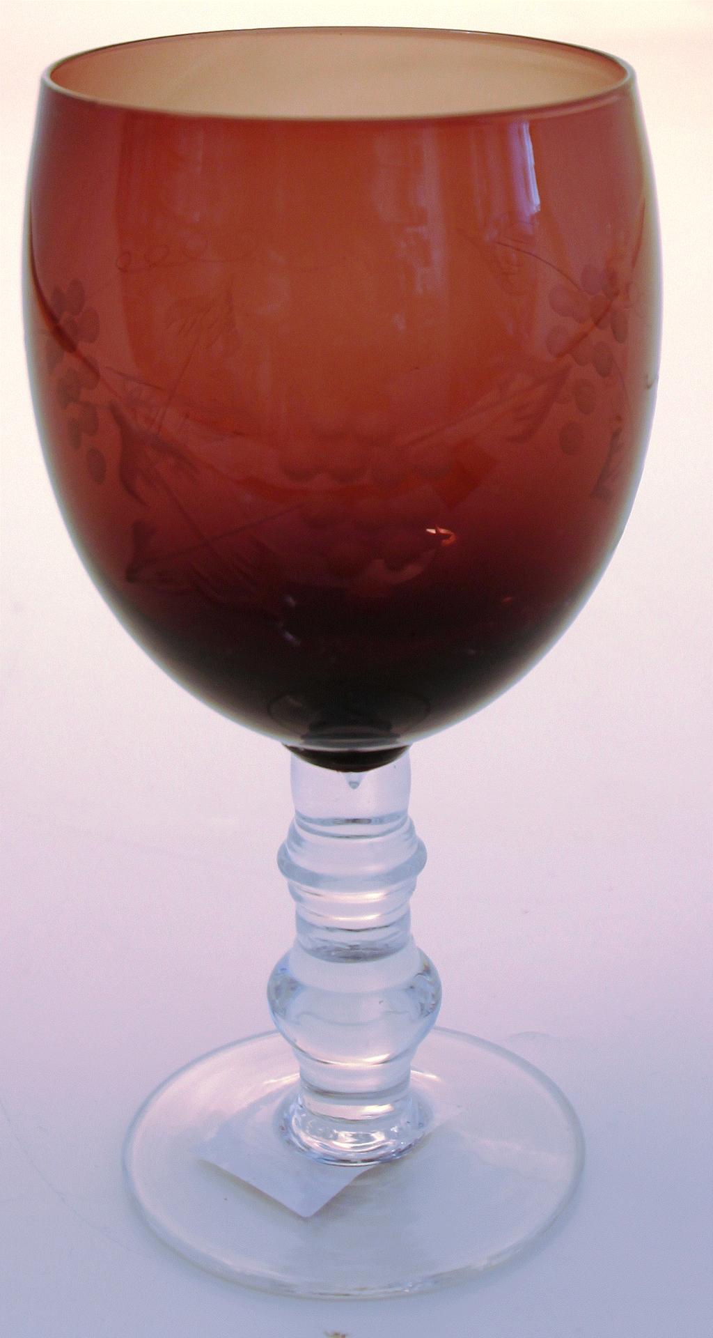 rødvinsglas 16,5cm 1365: Grapes lyserød rødvinsglas