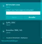 5. Klik på dit trådløse netværksnavn WiFimodem-xxxx. Se netværksnavnet på undersiden af Home- Boxen.