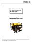 2004/2. Generator TGH 2300. DK: Betjeningsvejledning GB: User manual