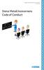 Vedtaget af Stena Metall koncernens bestyrelse 2012-02-22. Stena Metall koncernens Code of Conduct