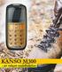 KANSO M300 indeholder mobiltelefon hovedsæt (via USB) batteri (genopladeligt Li-ion, 3.7 V 1000 mah) USB-oplader brugermanual