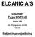 ELCANIC A/S Counter Type CNT150 Version 2.00 Inkl. PC programmet: Cnt150 Version 3.00 Betjeningsvejledning