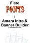 Flere FONTS. i Amara Intro & Banner Builder. En manual for øvede brugere af Amara