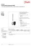 Termostatisk aktuator RAVI til 2-vejs ventiler RAV-/8 (PN 10), VMT-/8 (PN 10), VMA (PN 16)