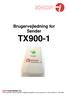 Brugervejledning for Sender TX900-1