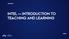 INTEL INTRODUCTION TO TEACHING AND LEARNING AARHUS UNIVERSITET