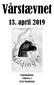 Vårstævnet. 13. april Fogedgaarden Vejbyvej Tisvildeleje